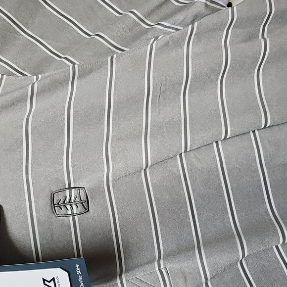 NWT Cutter & Buck Big Mens DryTec Polo 3xl Gray/white Striped - Picture 3 of 8